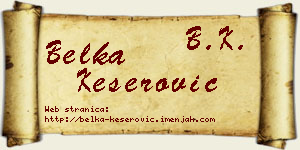 Belka Keserović vizit kartica
